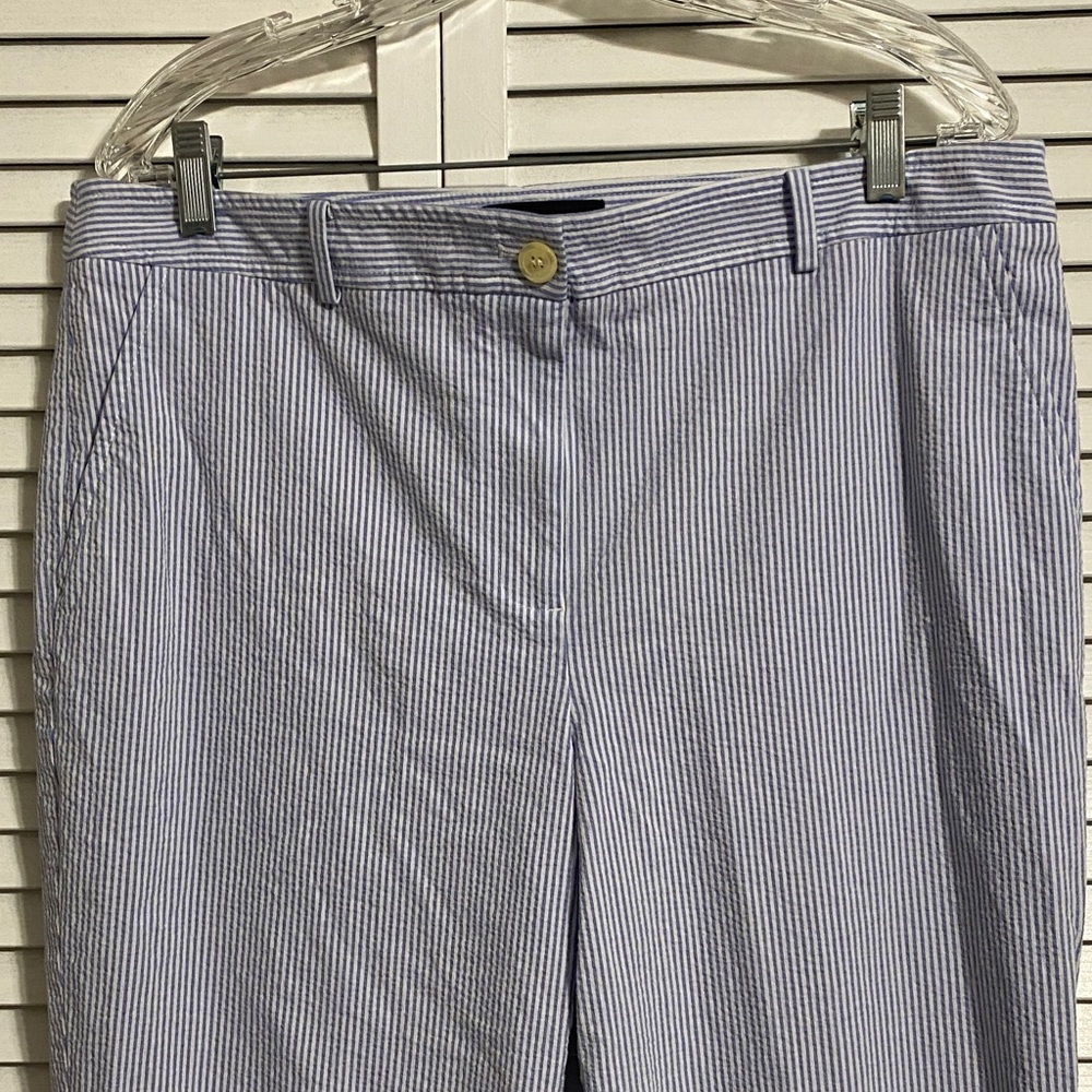 Talbots Seersucker Perfect Crop
Pants. - Picture 2 of 10